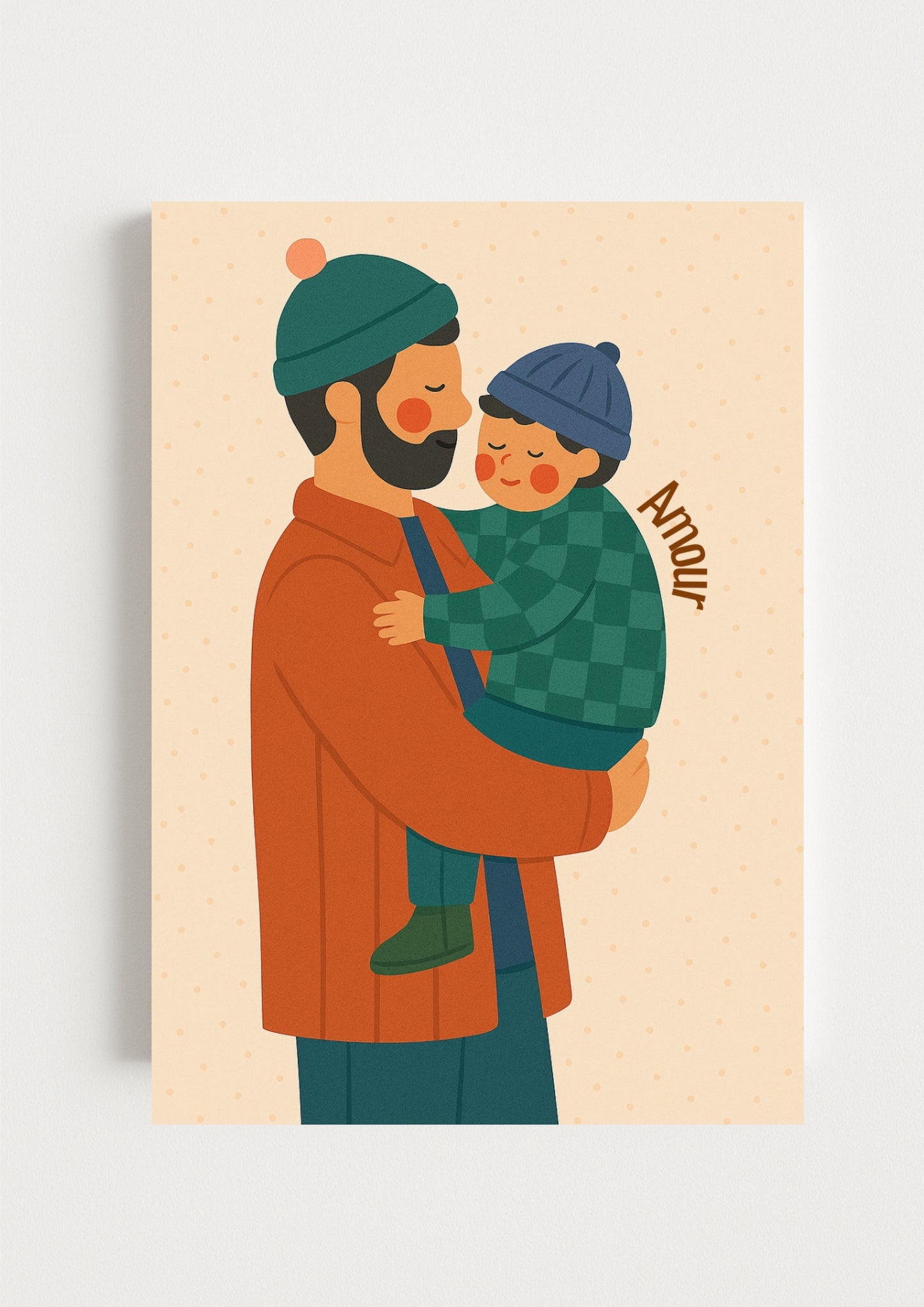 Affiche chambre enfant, affiche famille, lien papa, lien paternel, cadeau de naissance