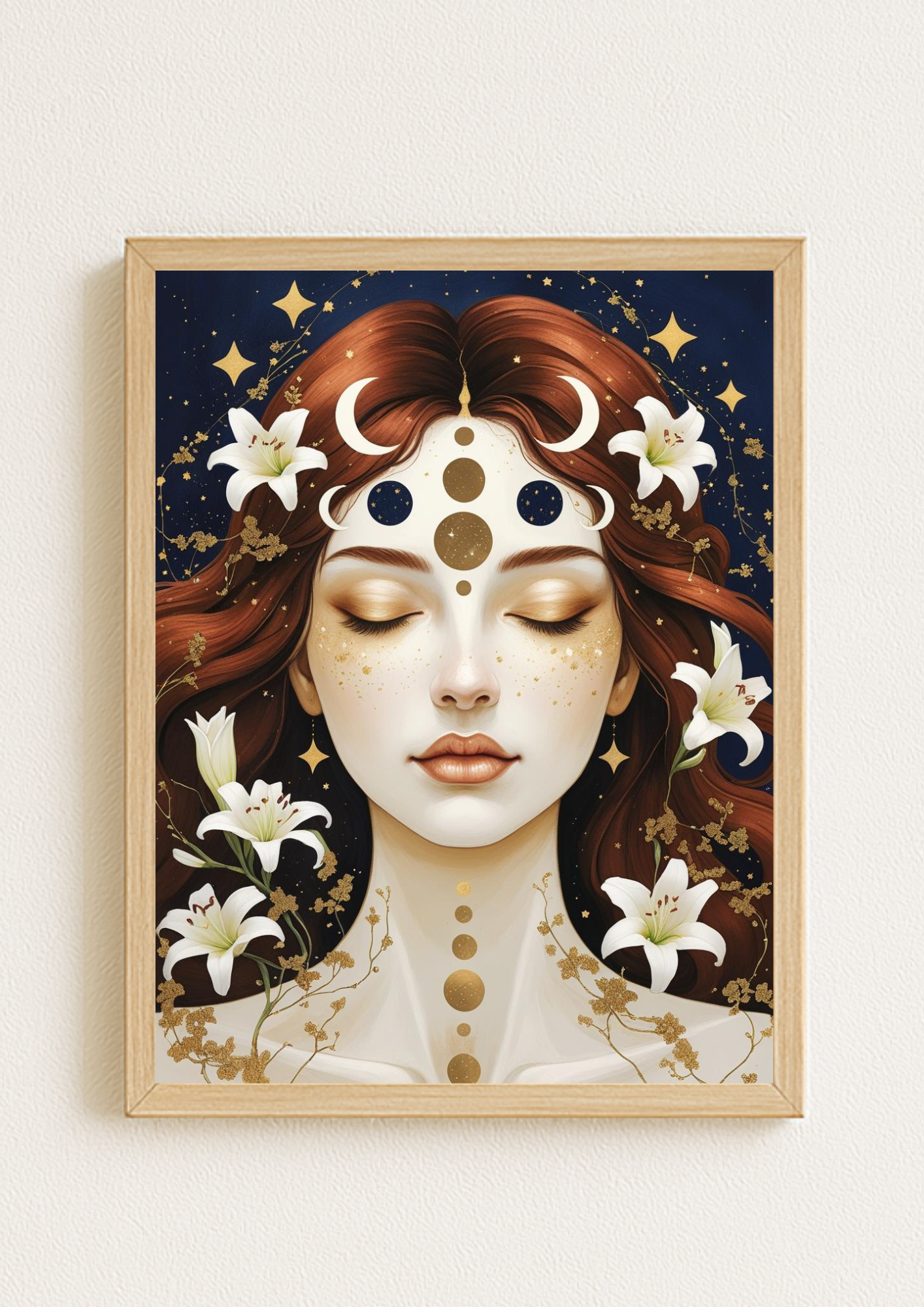 Affiche A4 - Femme astrologie carte tarot