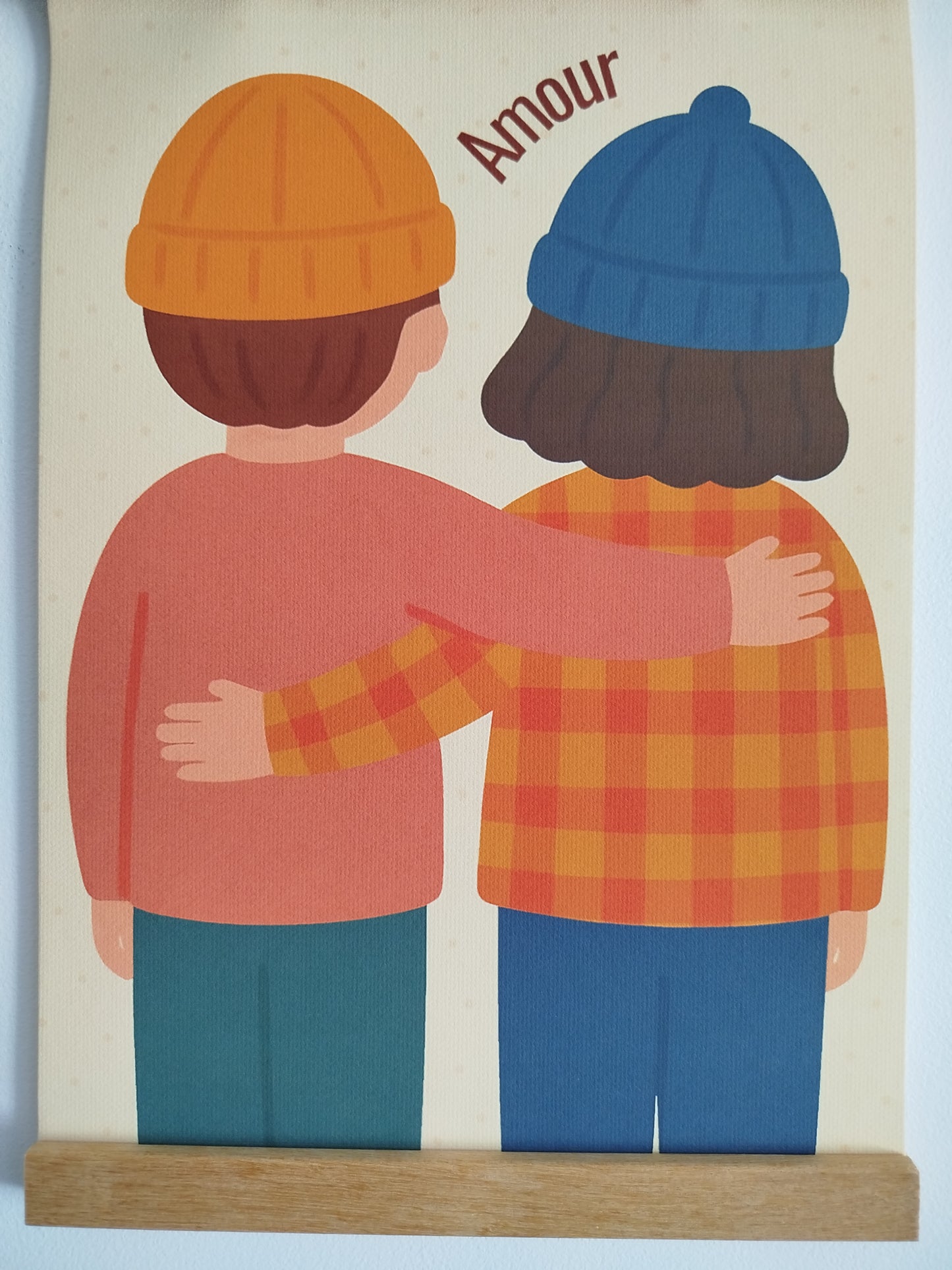 Affiche murale chambre enfant - Affiche amour famille - Fraterie - Amour fraternel - Cadeaux de naissance