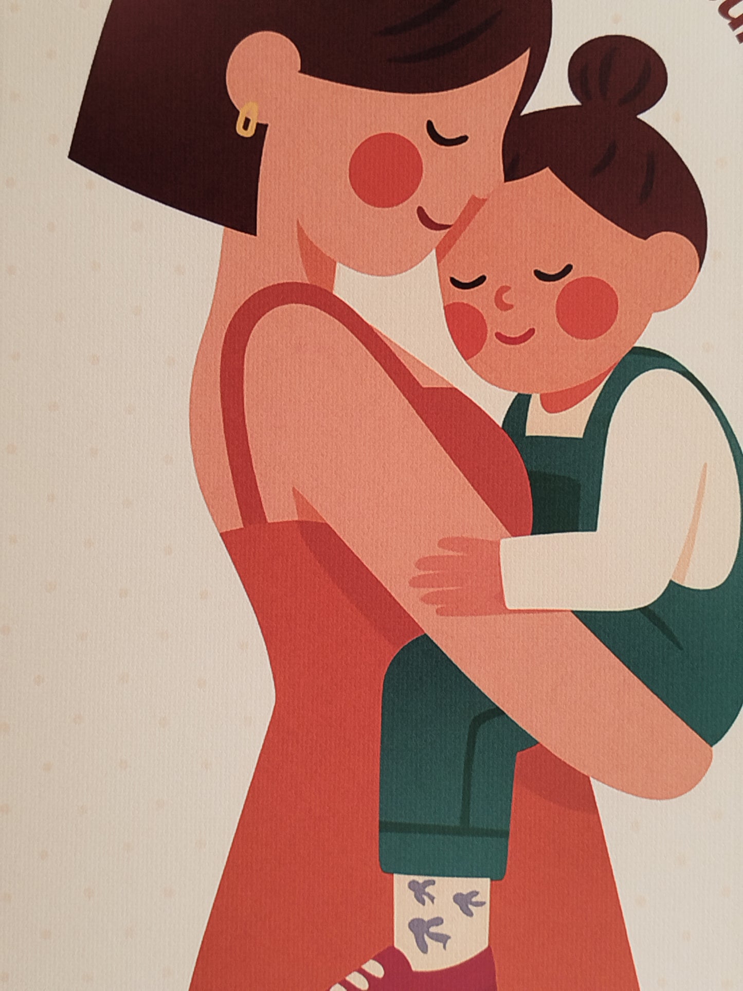 Affiche murale chambre enfant - Affiche amour famille - Maman - Amour maternel - Cadeaux de naissance