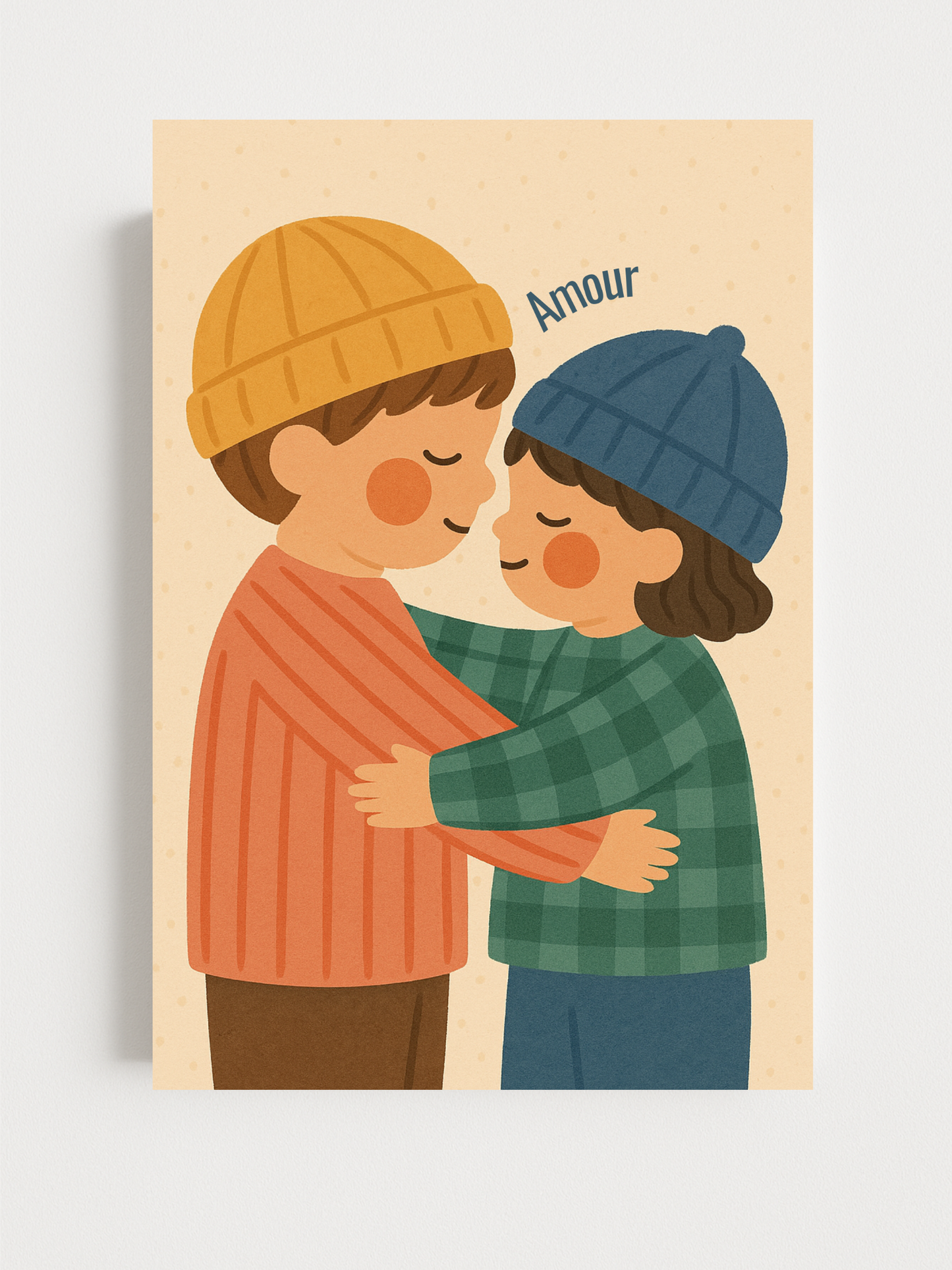 Affiche murale chambre enfant - Affiche amour famille - Fraterie - Amour fraternel - Cadeaux de naissance