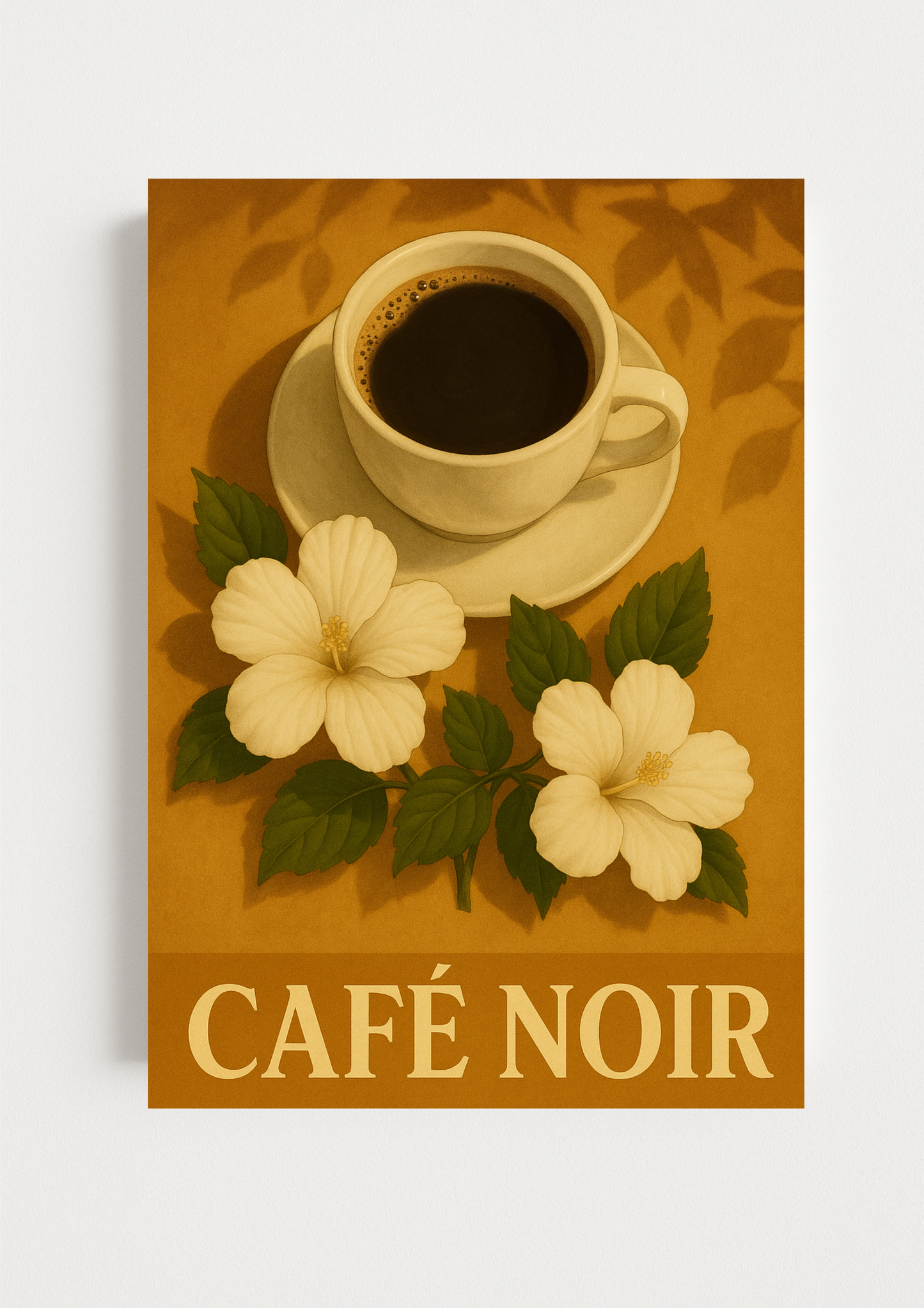 Affiche Café Noir A4 – Poster Café Décoratif | Déco Murale Cuisine
