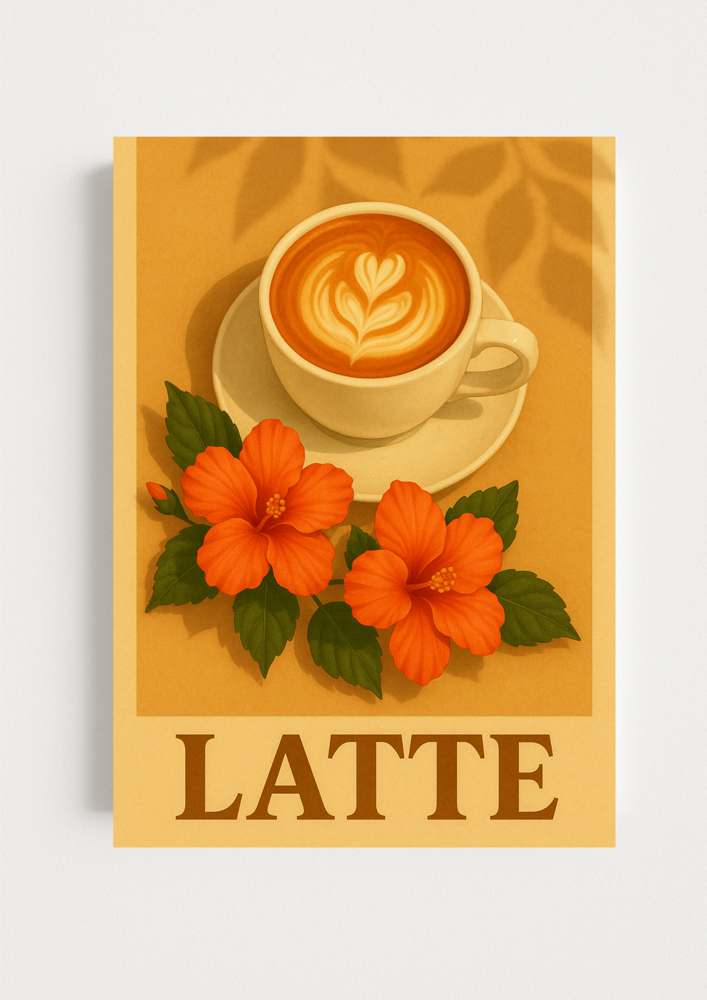 Collection Café - Affiche Latte Coffee A4 – Poster Café Décoratif | Déco Murale Cuisine