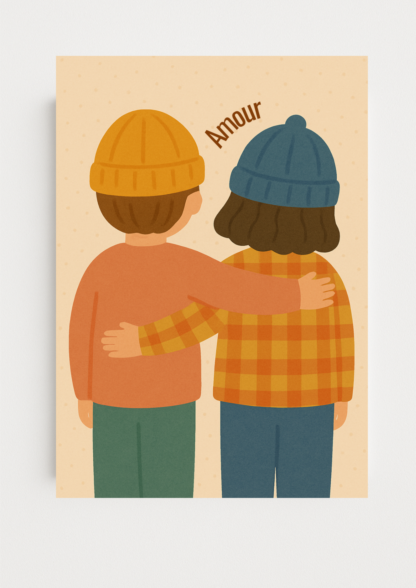 Collection Amour - Affiche murale chambre enfant - Affiche amour famille - Fraterie - Amour fraternel - Cadeaux de naissance