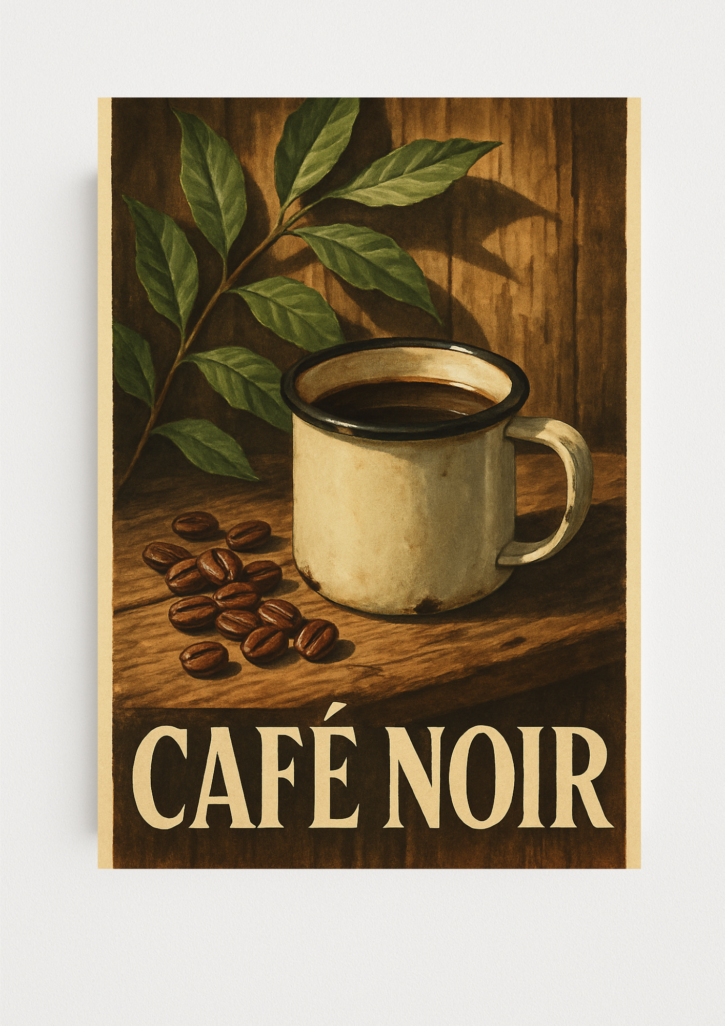 Collection Café - Affiche A4 - Poster cuisine café noir affiche vintage A4