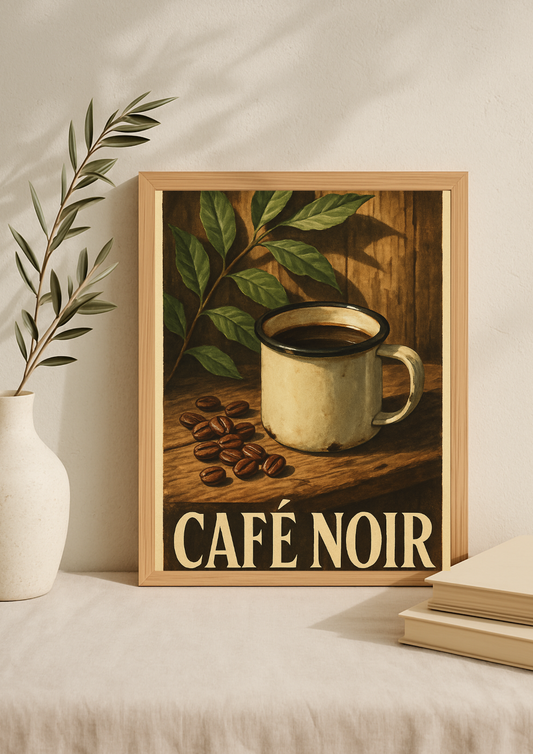 Affiche A4 - Poster cuisine café noir affiche vintage A4