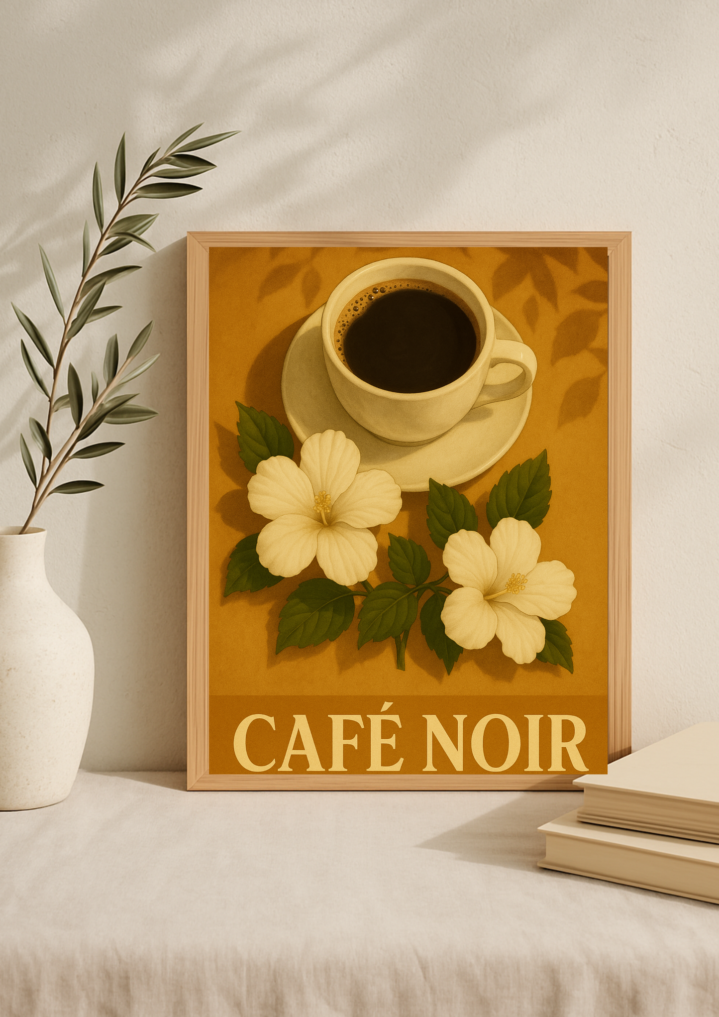 Affiche Café Noir A4 – Poster Café Décoratif | Déco Murale Cuisine