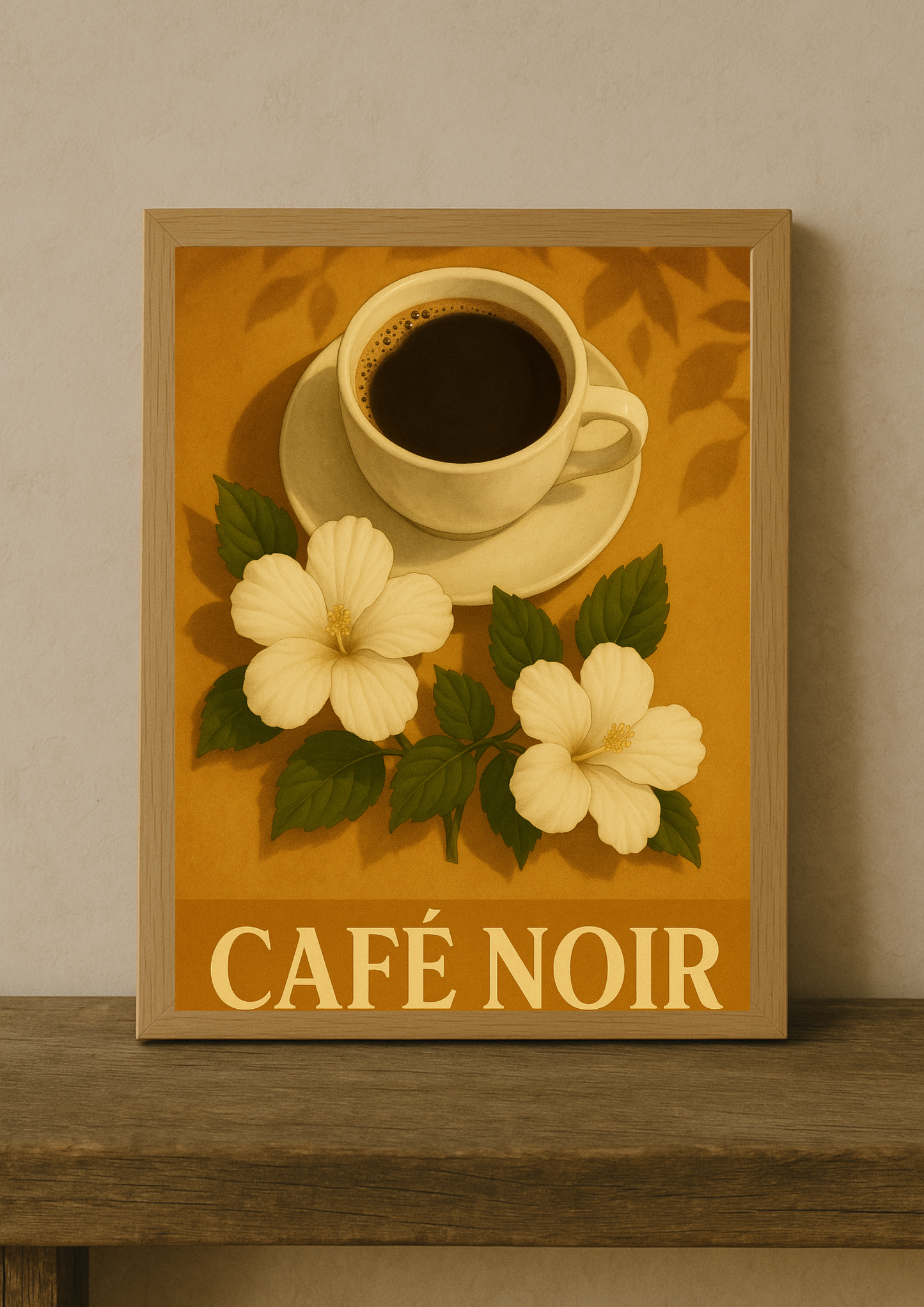 Affiche Café Noir A4 – Poster Café Décoratif | Déco Murale Cuisine