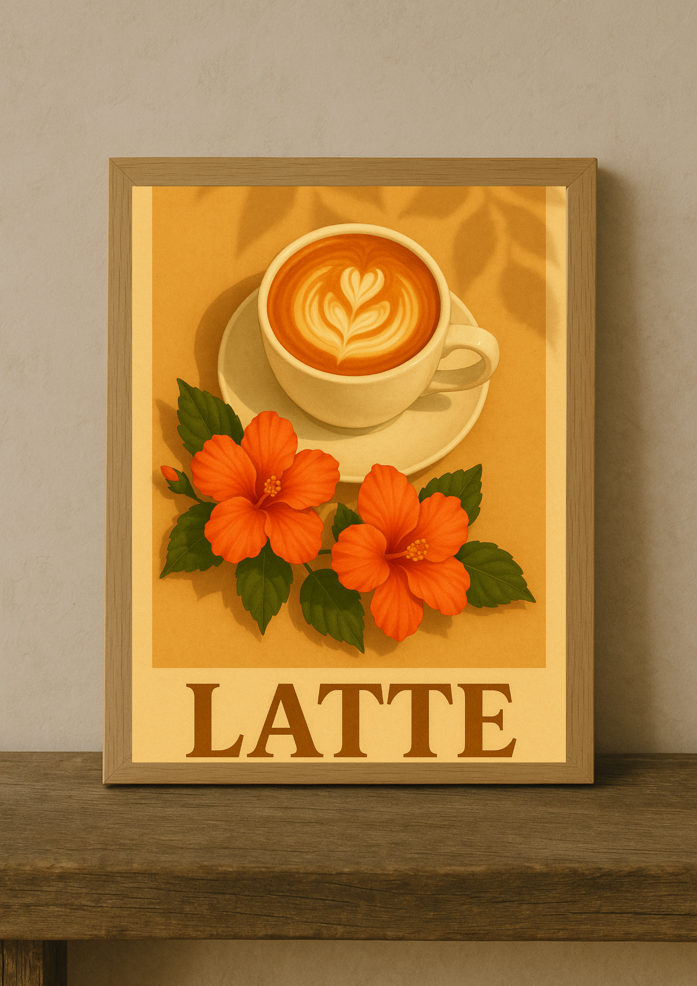 Collection Café - Affiche Latte Coffee A4 – Poster Café Décoratif | Déco Murale Cuisine