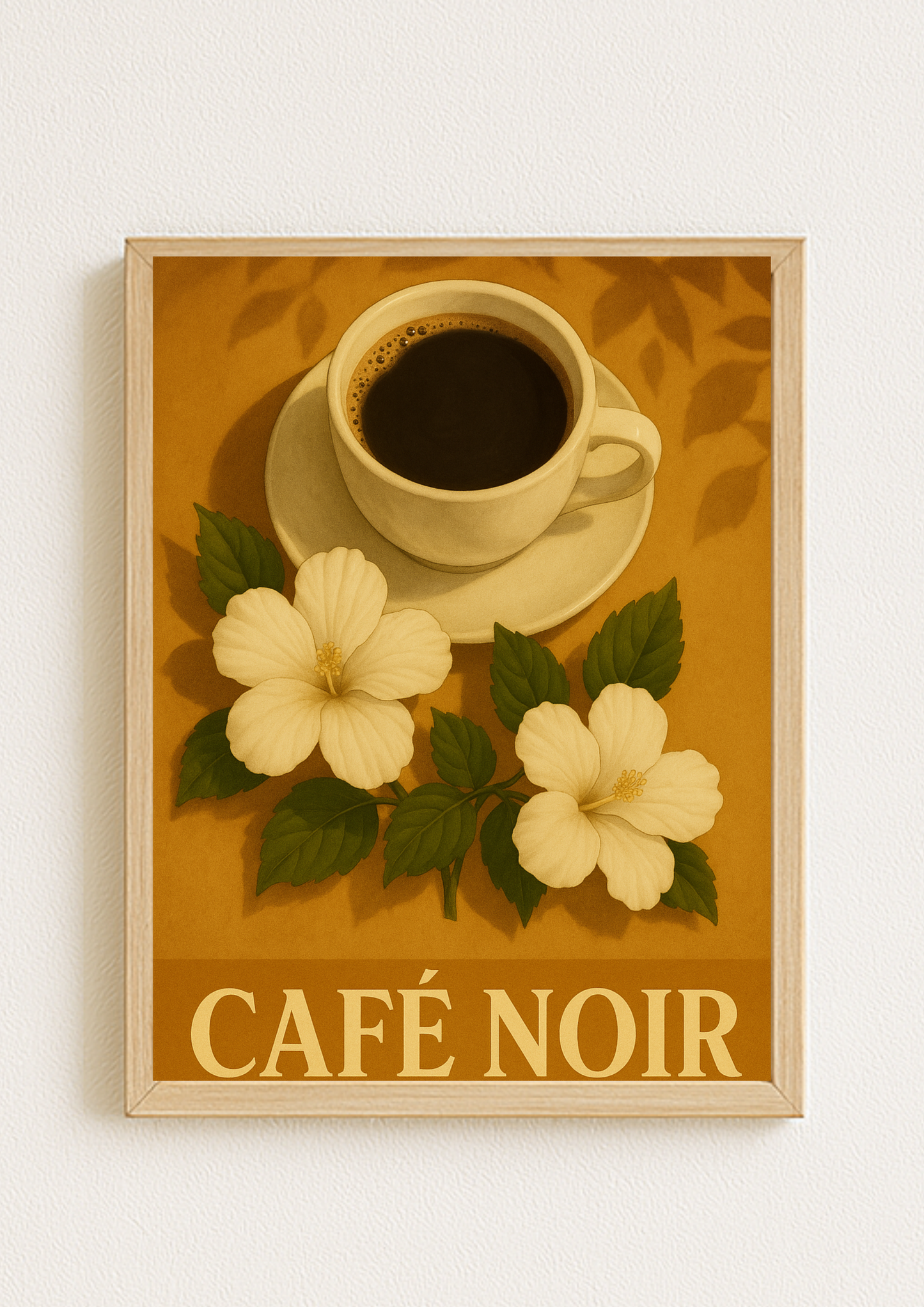 Affiche Café Noir A4 – Poster Café Décoratif | Déco Murale Cuisine