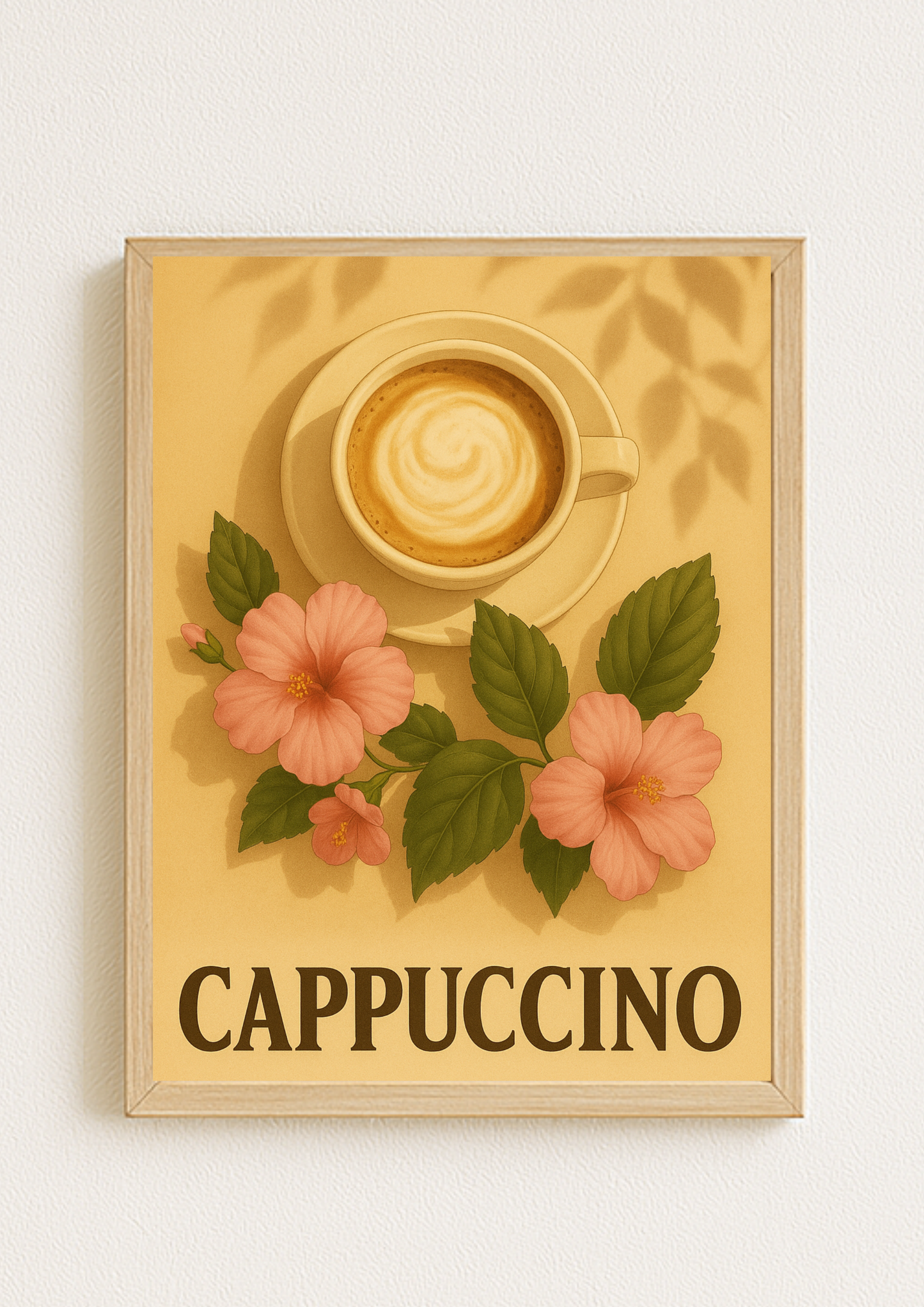Affiche Cappuccino A4 – Poster Café Décoratif | Déco Murale Cuisine