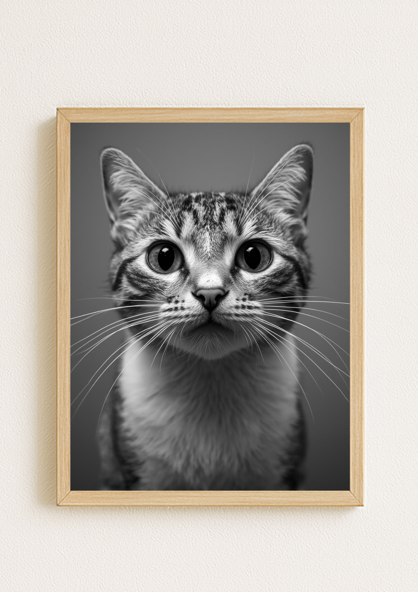 Affiche Chat Noir et Blanc A4 – Portrait Félin | Déco Murale Animaux