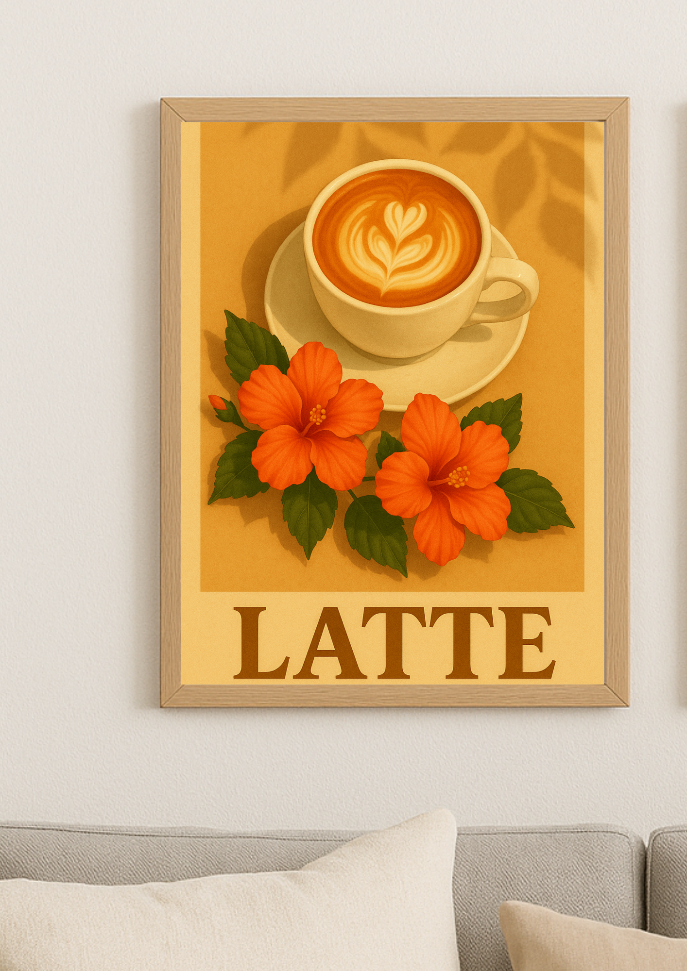 Collection Café - Affiche Latte Coffee A4 – Poster Café Décoratif | Déco Murale Cuisine