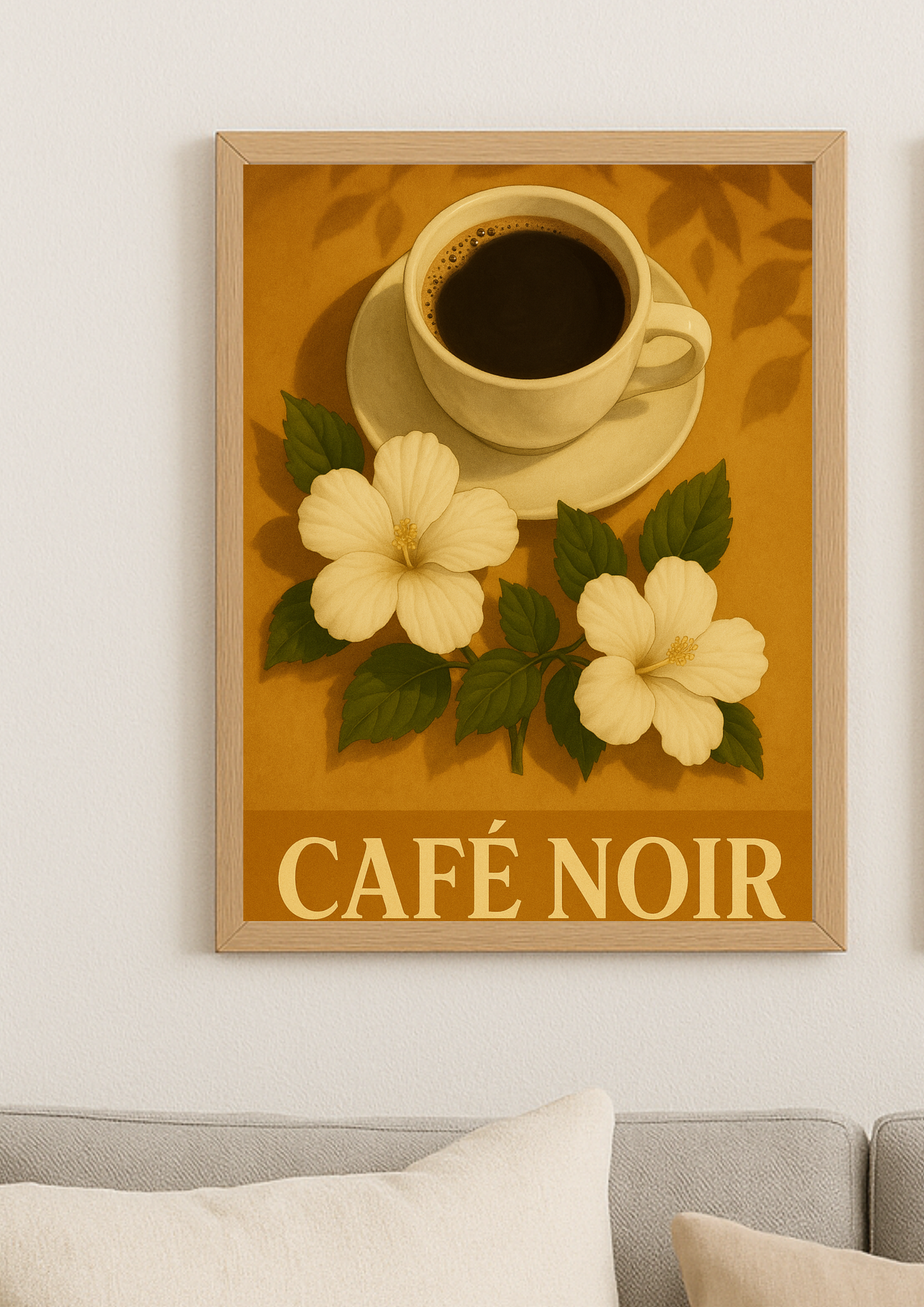 Affiche Café Noir A4 – Poster Café Décoratif | Déco Murale Cuisine