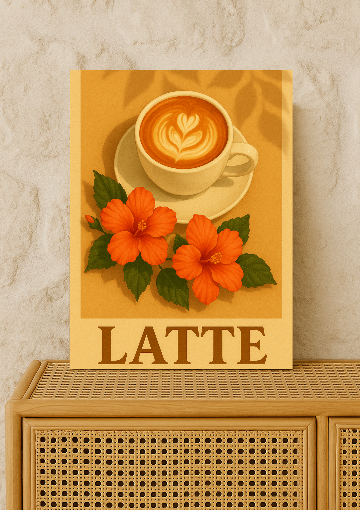 Collection Café - Affiche Latte Coffee A4 – Poster Café Décoratif | Déco Murale Cuisine