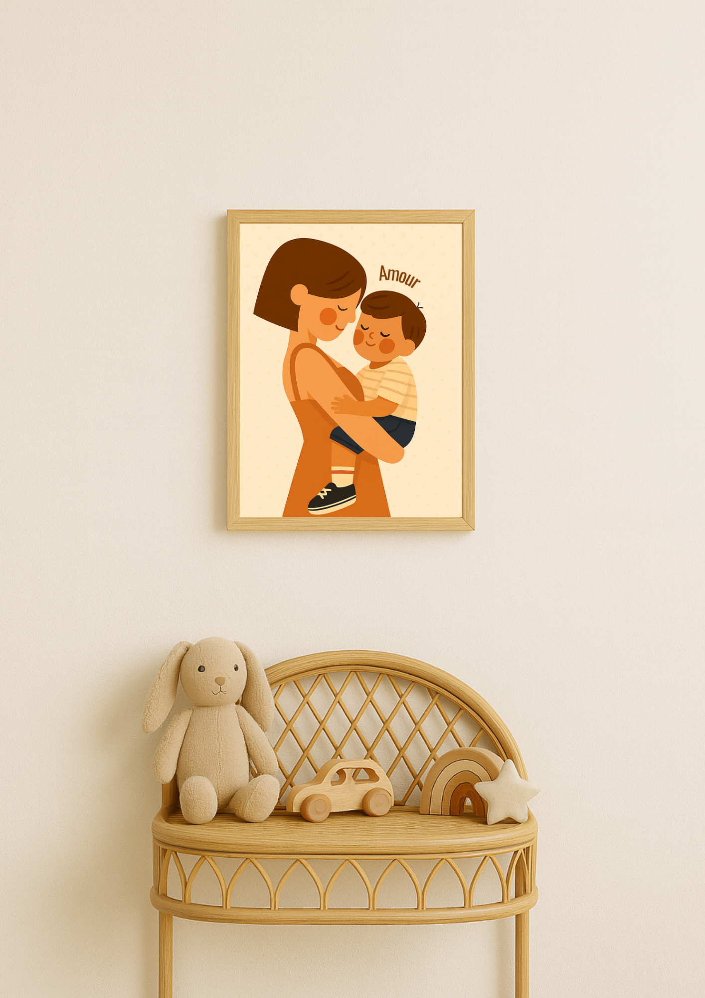 Affiche murale chambre enfant - Affiche amour famille - Maman et enfant - Amour maternel - Cadeaux de naissance